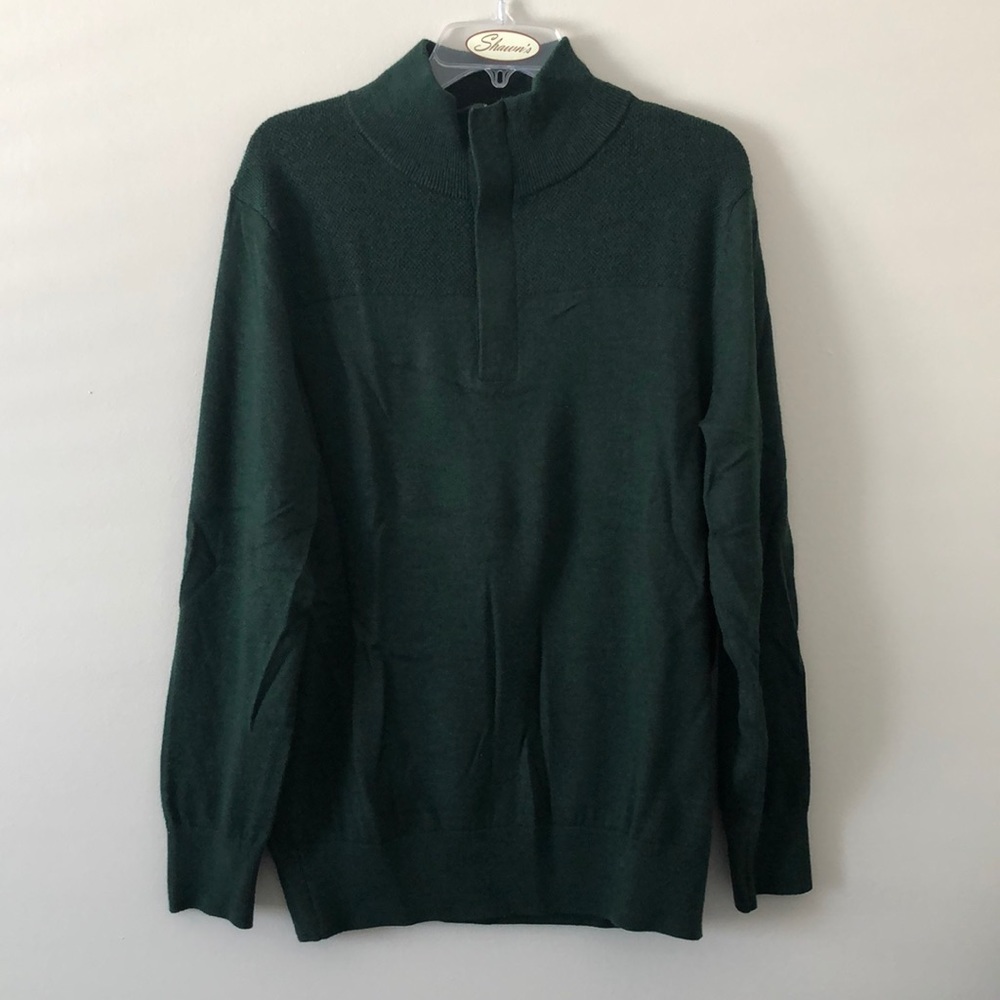 Men’s merino wool 1/4 zip sweater